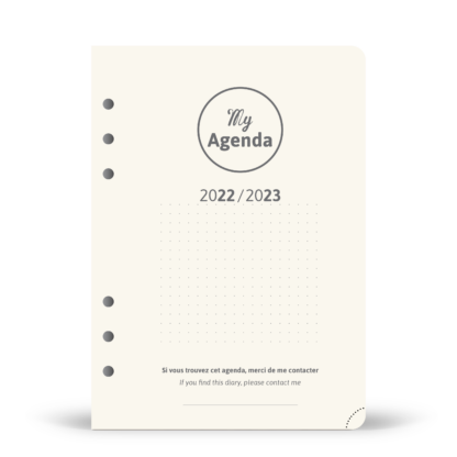 My Agenda 2022 / 2023 - pour organiseur A5 - 365