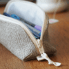 La trousse zippée en lin - Image 2