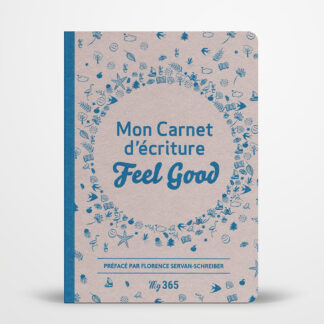 carnet d'écriture Feel Good sur fond blanc