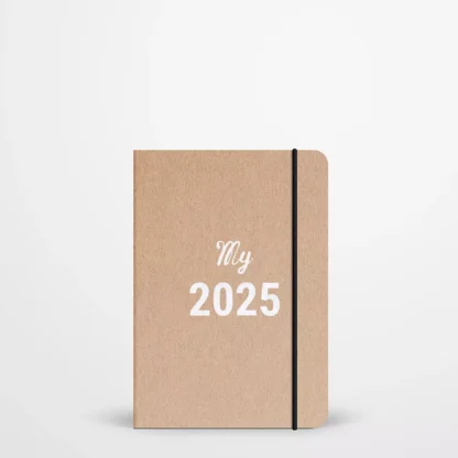 Duo organisation - Agenda 2025 poche A6 Sable et Jaquette de protection Soleil Chocolat - Image 3