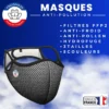 Masque antipollution vélo Frogmask bleu - Image 6