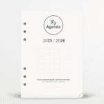 Agenda scolaire 2025 / 2026 – Recharge pour organiseur A5