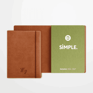 Duo 2026/2027 – Agenda SIMPLE Semaine + Jaquette de protection Zen