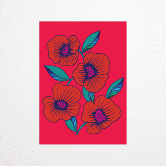 Carte postale - Claire Priou - Rouge