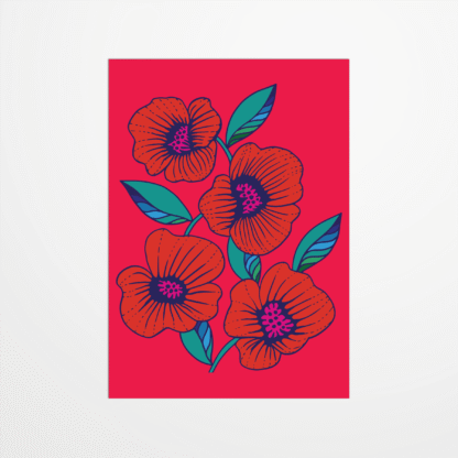 Carte postale - Claire Priou - Rouge