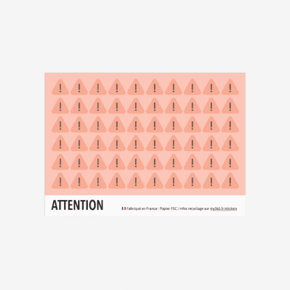 Les stickers attention