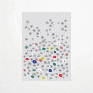 Carte postale - Claire Priou - Champ fleuri