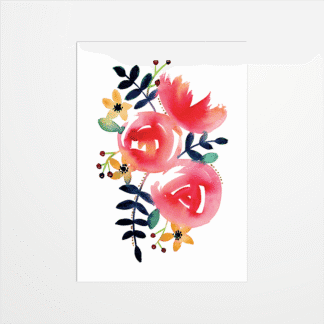 Carte postale - LaFa - Kiss from a rose