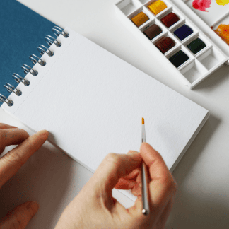 Carnet aquarelle A6 COTON premium  - Format carte postale - 20 feuilles - Papier aquarelle 100% coton - 300 gr/m2