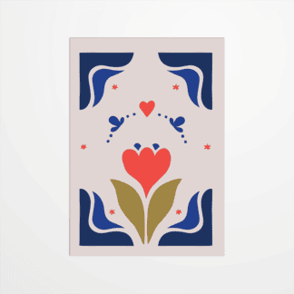 Carte postale - Claire Priou - Fleur rétro