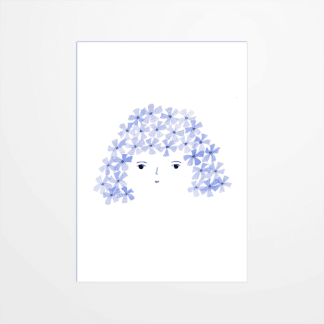 Carte postale - Julie Adore - Chevelure en fleurs