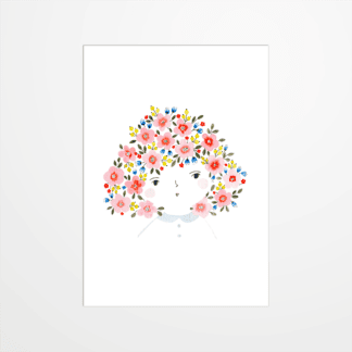 Carte postale - Julie Adore - Chevelure en fleurs