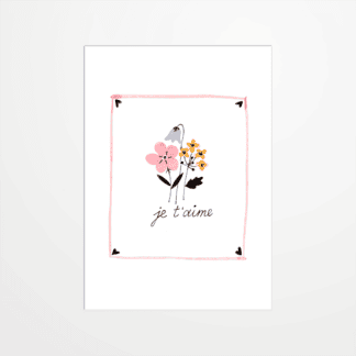 Carte postale - Julie Adore - Je t'aime