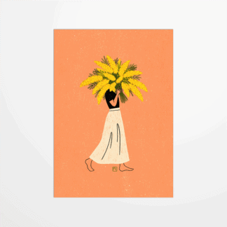 Carte postale - Marine Laurent - Mimosa