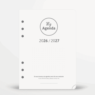 Agenda scolaire 2026 / 2027 - Recharge pour organiseur A5