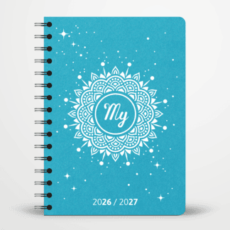 Agenda scolaire 2026 / 2027 - A5 spirale - Couverture - Turquoise