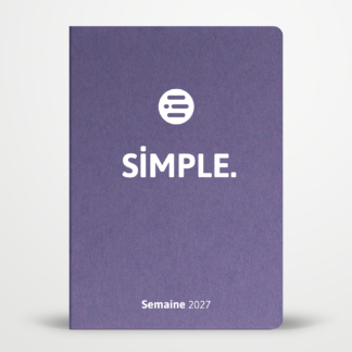 SIMPLE Semaine - Agenda semainier 2027 - Couverture